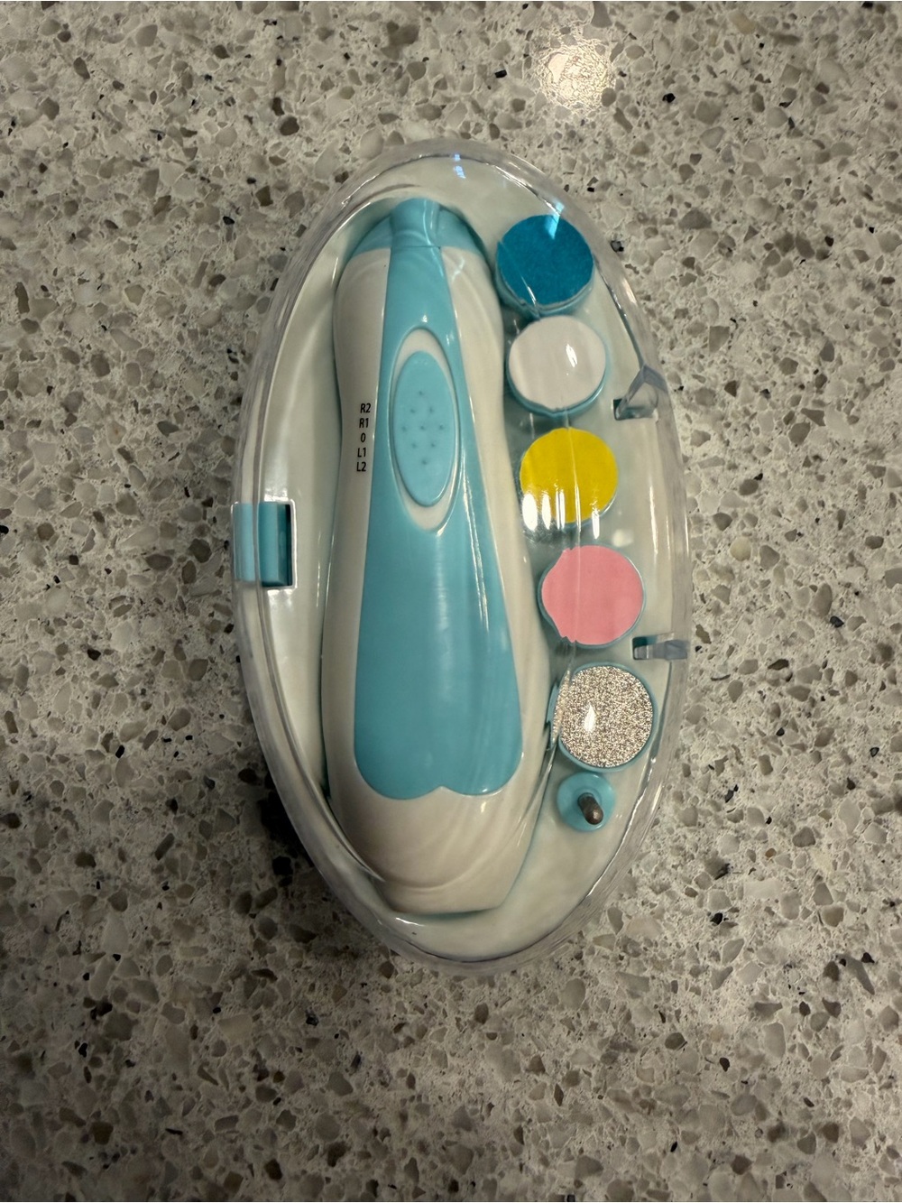Kids Electric Nail Grooming Kit - Blue and White